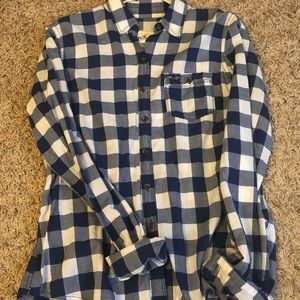 Junior Hollister Button Down Plaid Shirt
